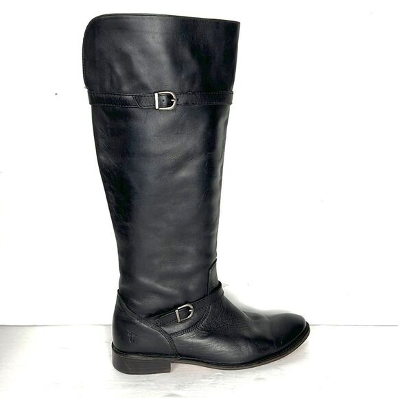 FRYE Shirley 77745 Riding Equestrian
Tall Black Leather Size 8 - Picture 1 of 16